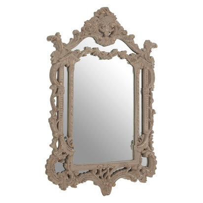 Keniana Antique Grey Ornate Wall Mirror