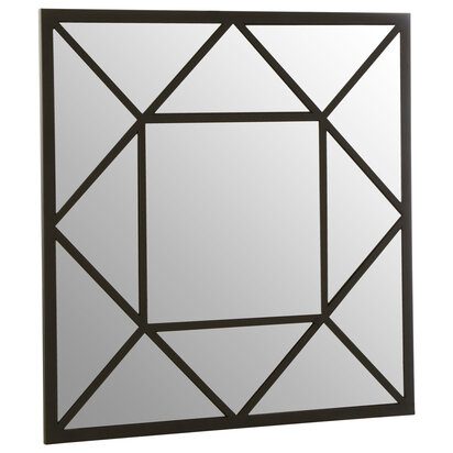 Descartes Black Metal Frame Wall Mirror