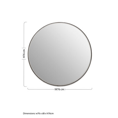Leonov Large Nickel Finish Wall Mirror