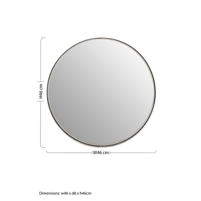 Leonov Small Nickel Finish Wall Mirror