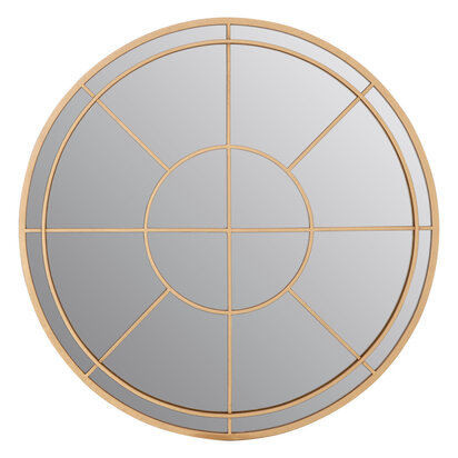 Theoeycott Gold Finish Round Wall Mirror