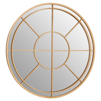 Theoeycott Gold Finish Round Wall Mirror
