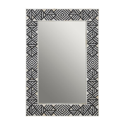 Fenostead Black and Mother Of Pearl Wall Mirror