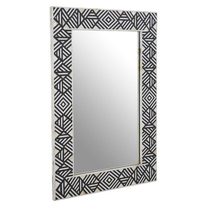 Fenostead Black and Mother Of Pearl Wall Mirror
