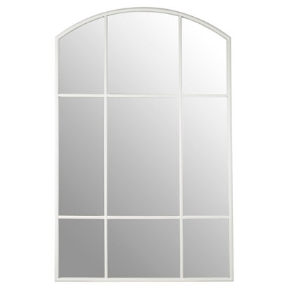 Claren Matt White Window Pane Wall Mirror