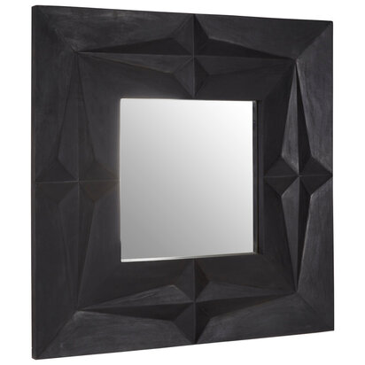 Sabari Black Finish Square Wall Mirror