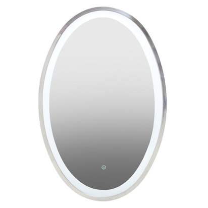 Avelino Illuminated LED Silver Oval Mirror