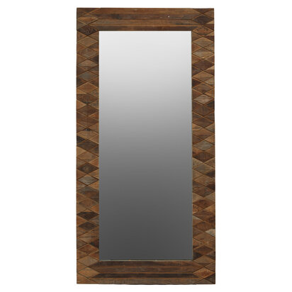 Zarina Recycled Elm Wood Wall Mirror