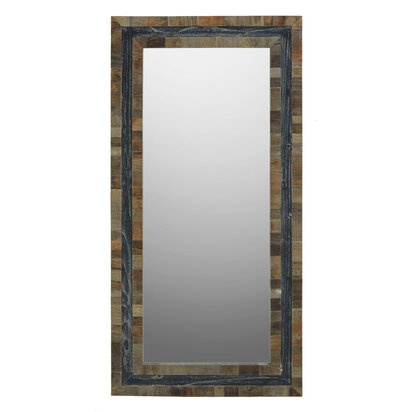 Roselle Recycled Elm Wood Rectangular Wall Mirror
