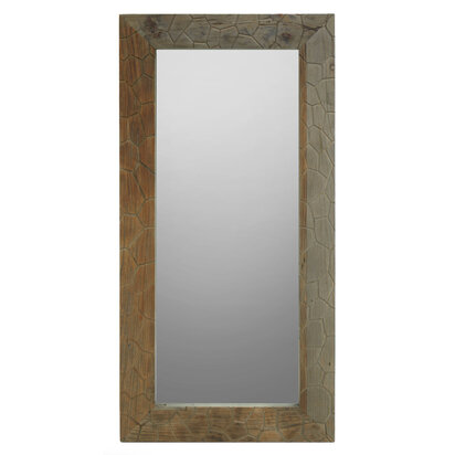 Malay Recycled Elm Wood Wall Mirror