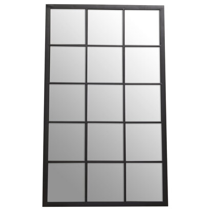 Descartes Black Large Grid Wall Mirror