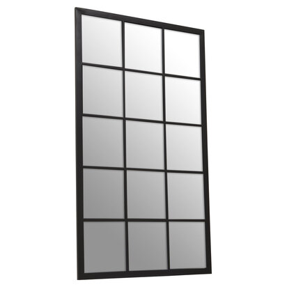 Descartes Black Large Grid Wall Mirror