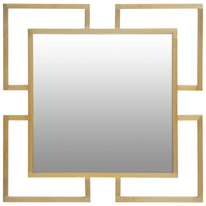 Allure Brushed Gold Small Wall Mirror