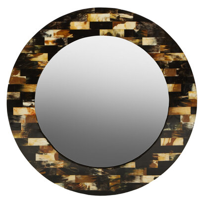 Oakadale Mother Of Pearl Brown Wall Mirror