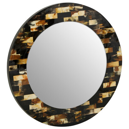 Oakadale Mother Of Pearl Brown Wall Mirror