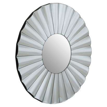Siairose Round Silver Wall Mirror