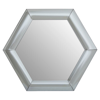 Fenelcombe Silver Hexagon Wall Mirror