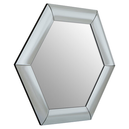 Fenelcombe Silver Hexagon Wall Mirror