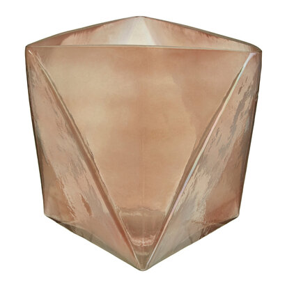 Marebourne Large Pink Glass Candle Holder
