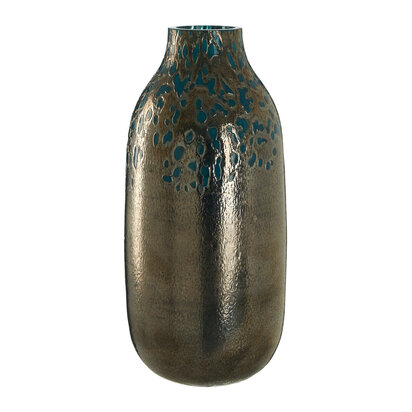 Caris Blue Speckled Glass Small Vase