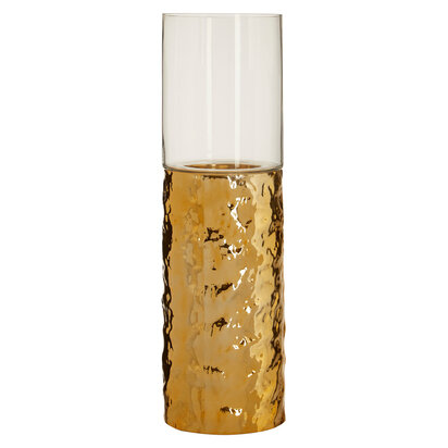 Martele Medium Pller Gold Candle Holder