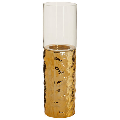 Martele Medium Pller Gold Candle Holder