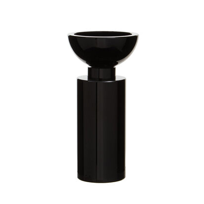 Carrie Small Black Crystal Candle Holder
