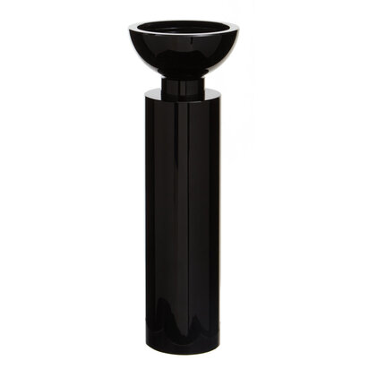 Carrie Large Black Crystal Candle Holder