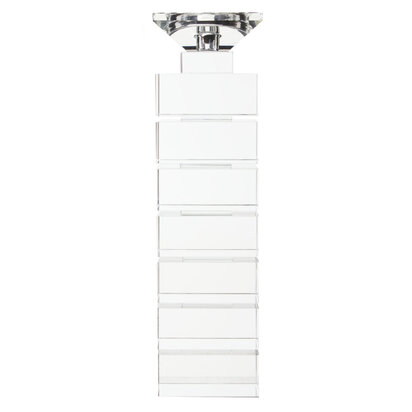 Carrie Clear Finish Large Candle Holder