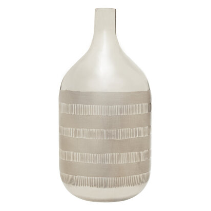 Briella Glass Vase in Silver and Copper