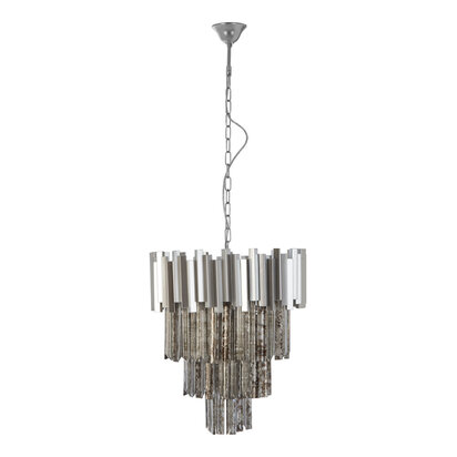 Lustra Large Nickel Painted Chandelier.