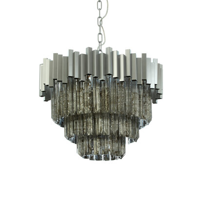 Lustra Small Nickel Painted Chandelier