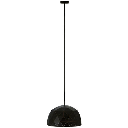Wesoelle Small Black and Copper Dome Pendant Light