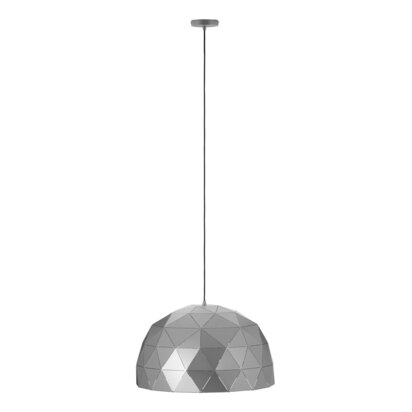 Wesoelle Large Silver Dome Pendant Light
