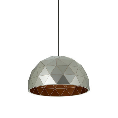 Wesoelle Large Silver Dome Pendant Light