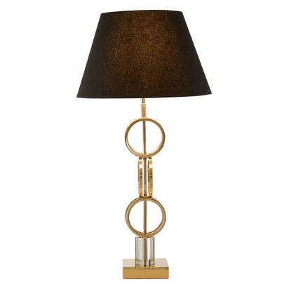 Skye Gold Finish Table Lamp with Dual Ring Base