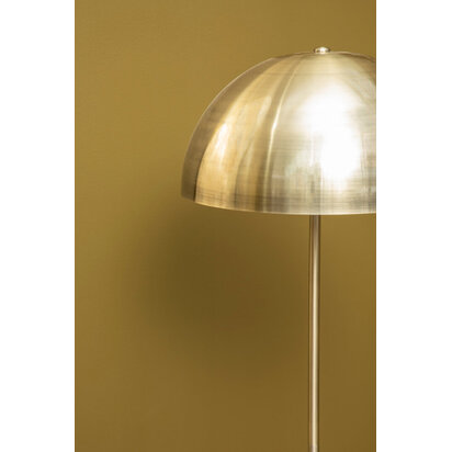 Greton Floor Lamp in Brushed Brass and Marble Base