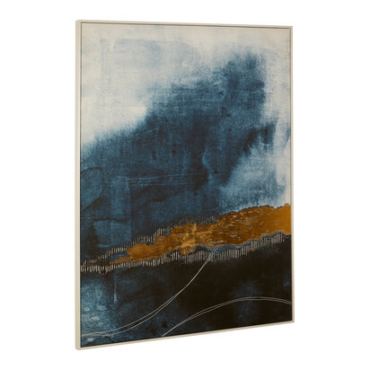 Astratto Blue and Gold Wall Art