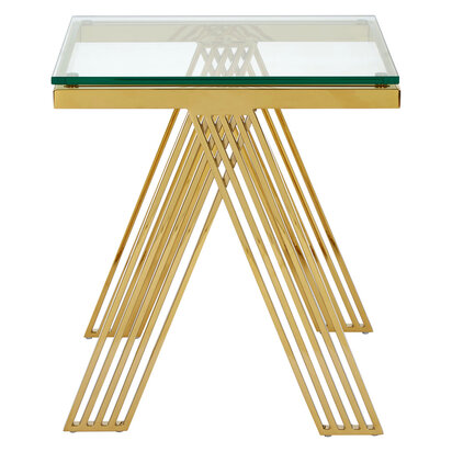 Monisford Gold Finish Side Table