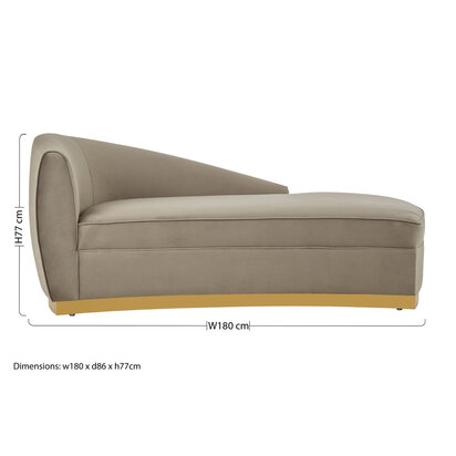 Batix Grey Left Arm Chaise Longue