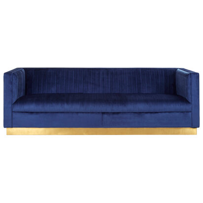 Opal 3 Seat Deep Blue Sofa
