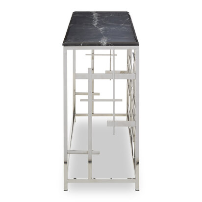 Dariton Black Marble Console Table