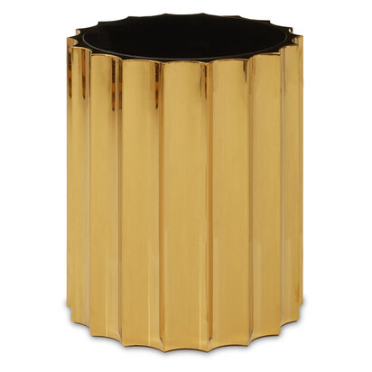Alvaro Black And Titanium Round Side Table
