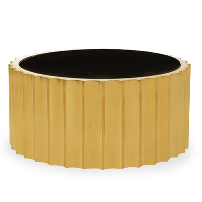 Alvaro Black And Titanium Round Coffee Table