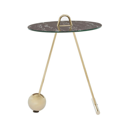 Oria Black Marble Effect Top End Table
