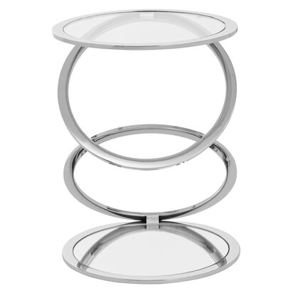 Oria Clear Glass End Table