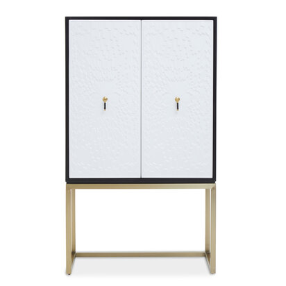 Dumas Black and White Two Door Cabinet