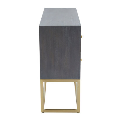 Ivyiamere Grey Shagreen Effect Four Drawer Console Table