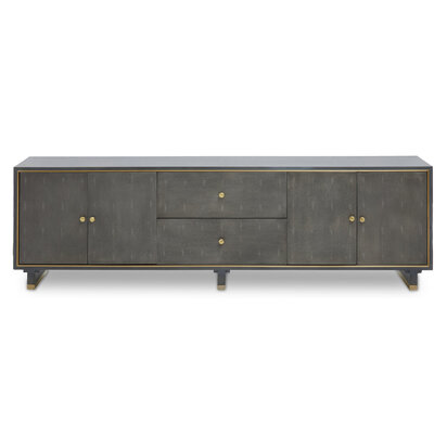 Deskey Grey Shagreen Effect Media Unit