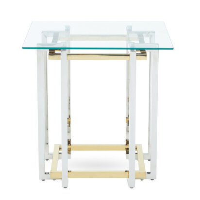 Elino Silver and Gold  Side Table